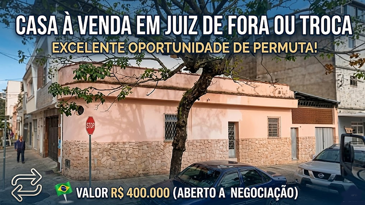 Casa à venda na Rua Dr. Henrique Burnier, Mariano Procópio, Juiz de Fora. Aceita troca em Volta Redonda.