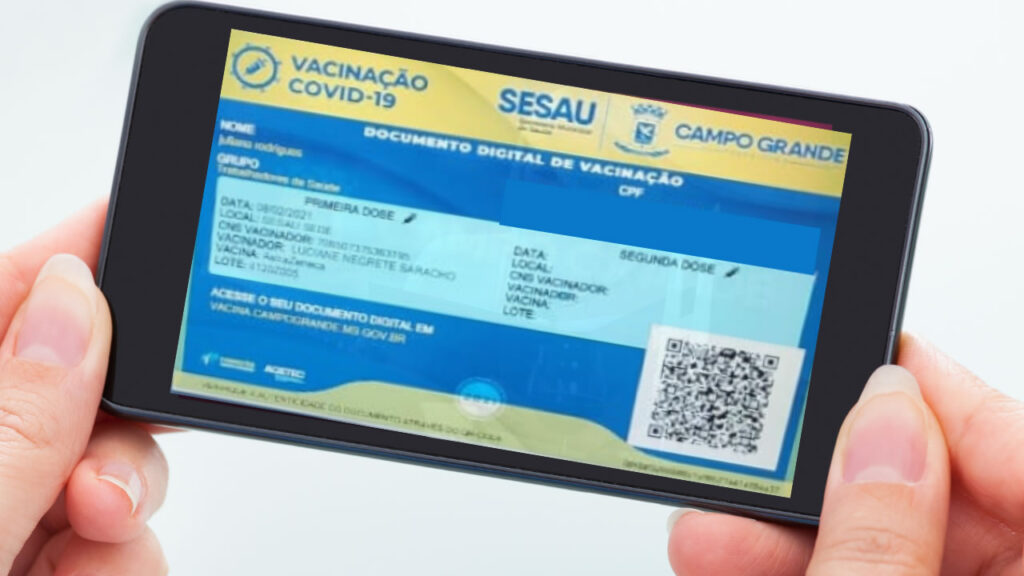 cartão de vacina online