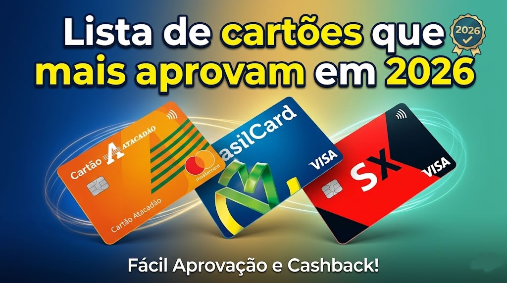 Lista de cartões que mais aprovam em 2026