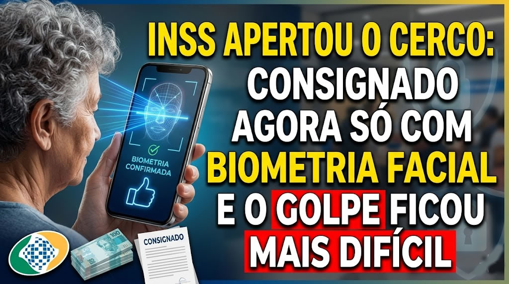 INSS apertou o cerco: consignado agora só com biometria facial e o golpe ficou mais difícil
