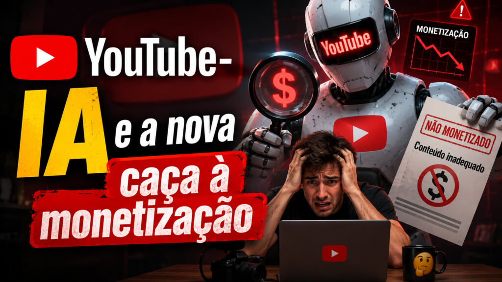 YouTube IA e a nova caça à monetização