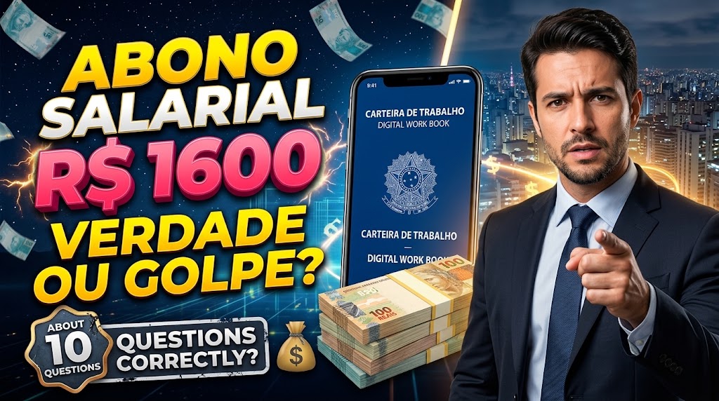 ABONO SALARIAL DE R$1600 VERDADE OU GOLPE?