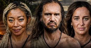 Cena do acampamento no episódio 3 de Náufragos