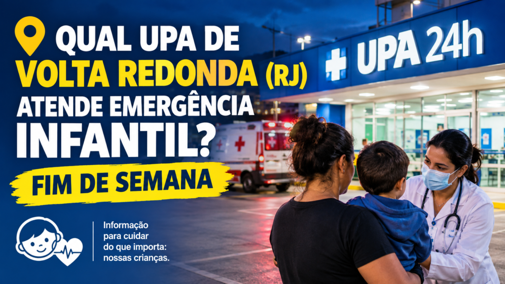 Em Volta Redonda, a UPA Santo Agostinho é a unidade de pronto atendimento municipal que, segundo informações oficiais da Secretaria Municipal de Saúde