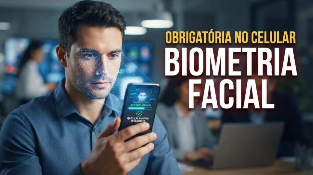 Biometria facial obrigatória no celular