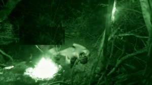 Cena do primeiro episódio de Largados e Pelados Brasil 4 sobre dormir em casulo ou de conchinha