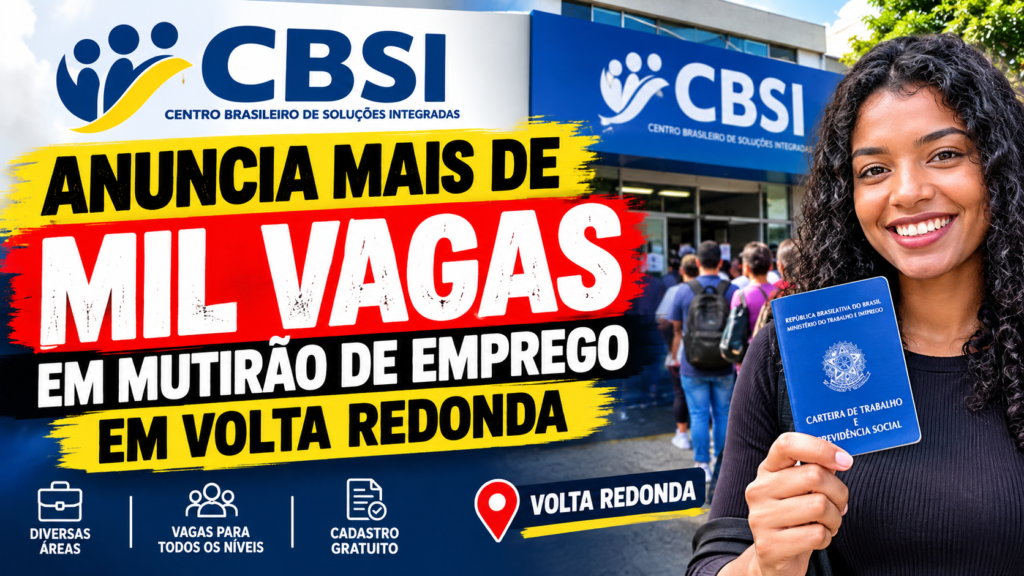 CBSI anuncia mais de mil vagas